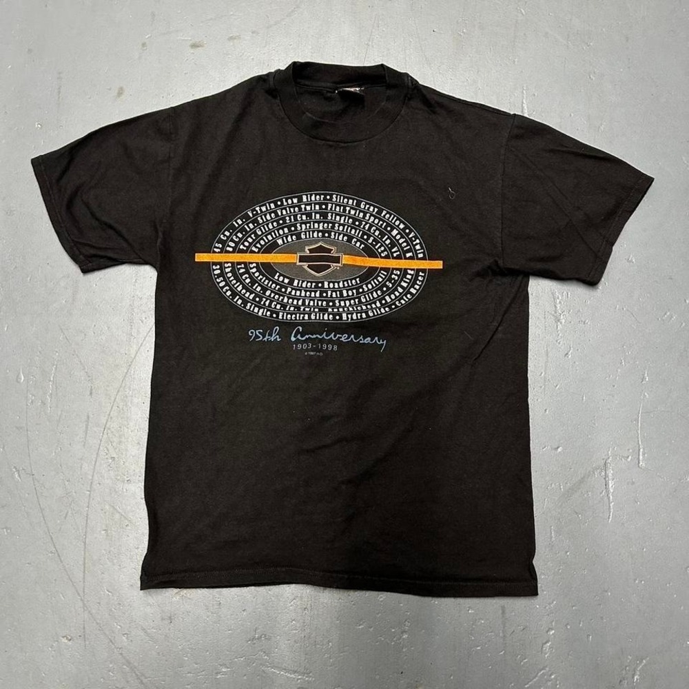 Vintage 1998 Harley Davidson Terre Haute Indiana 95th anniversary Biker tshirt